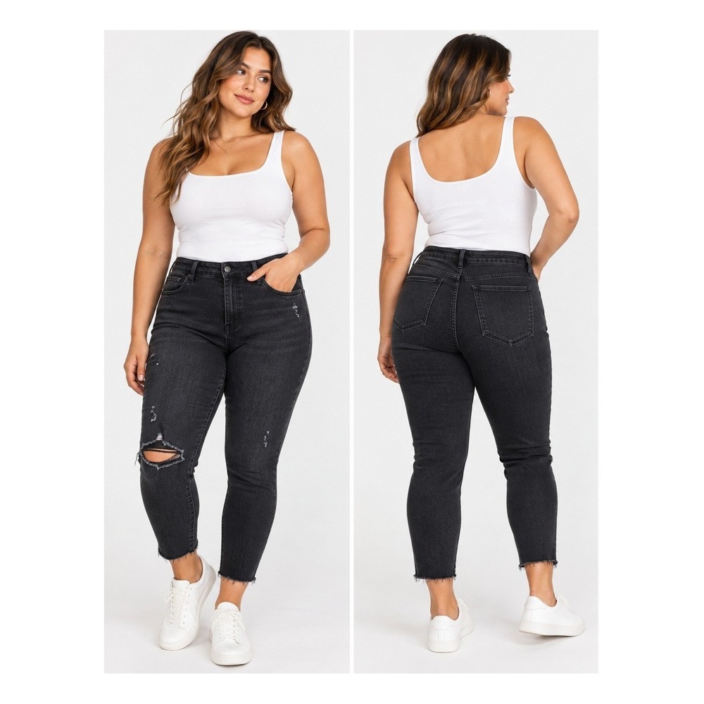 Abercrombie & Fitch The Skinny High Rise Jeans Womens Plus Size 22 Long 36 22L